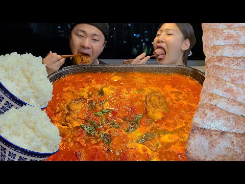 돼지고기 목살 묵은지 김치찌개 흰 쌀밥에 스팸까지! 집밥 먹방 | Kimchi Jjigae, Spam with Rice| MUKBANG | EATING | Korean Food