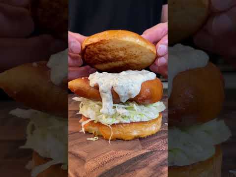 Fried Fish Sandwich #tartarsauce #cooking #asmr #recipe