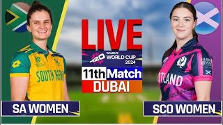 Scotland Women vs South Africa Women, 11th T20 | SAW vs SCOW Live Score & Commentary WT20 World Cup