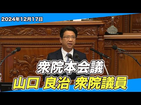 2024/12/17 衆院本会議 山口良治衆院議員