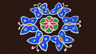 Rangoli Art | 7 to 4 Interlaced Dots | Easy Rangoli Designs | Rangavalli Festival Arts #284