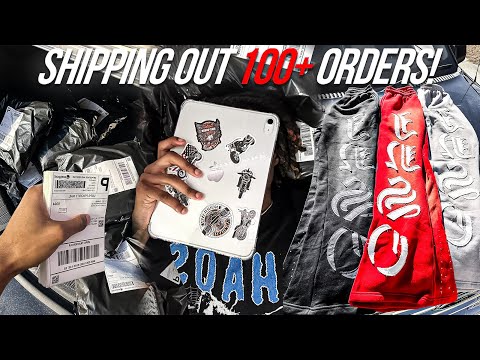 SHIPPING OUT 100+ ORDERS FOR MY 5 FIGURE CLOTHING BRAND!