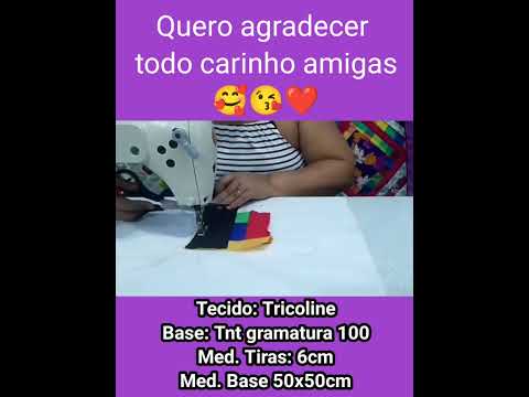 Tapete Patchwork com Retalhos bem simples e fácil de fazer para INICIANTES em Têxtil