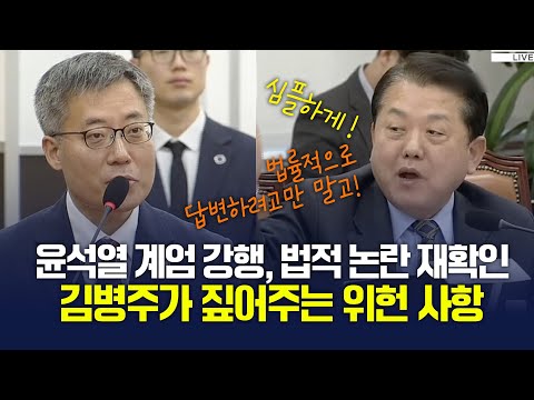 "12.3 비상상태도 아닌 퇴근가능할 정도로 평온했던 날에 계엄령?..완벽히 헌법 위반" [국회 국정조사특위] 2025.1.15