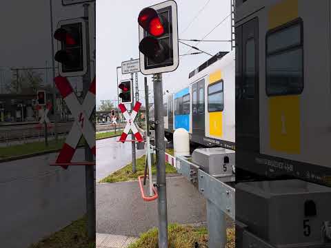 Railroad Crossing - Germany #Trainlover #rain #germany #Stuttgart #wendlingen