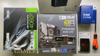 intel Core i7 14700 ASUS PRIME B760M-A WIFI ZOTAC RTX4060Ti Thermaltake H25 Gaming PC Build