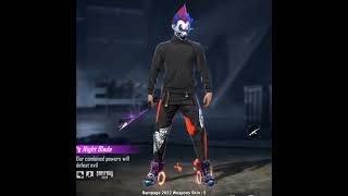 Parang night blade skin free fire  | Rampage event 4.0 event items | Rampage event 2022 | #ff