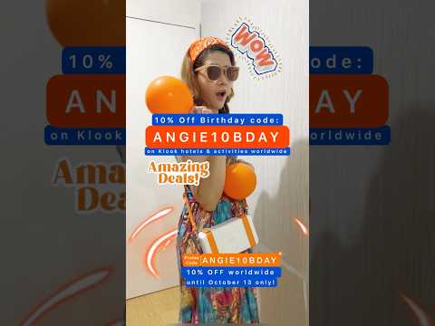 ANGIE10BDAY & ANGIEKLOOK - get upto 10% off worldwide! #klookkreator #klookbirthday #klookturns10 ph