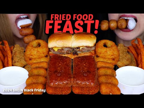 ASMR FRIED FOOD FEAST with big cup of ranch + WEEK IN THE LIFE | SHEIN CYBER MONDAY 먹방