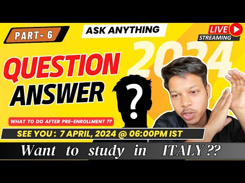 Next Steps After University Acceptance: Live Q&A Session | Ask me  #6 #livinginitaly #studyinitaly