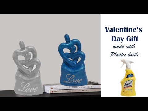 Valentine's day show piece gift made with Plastic bottle l l Best out of waste