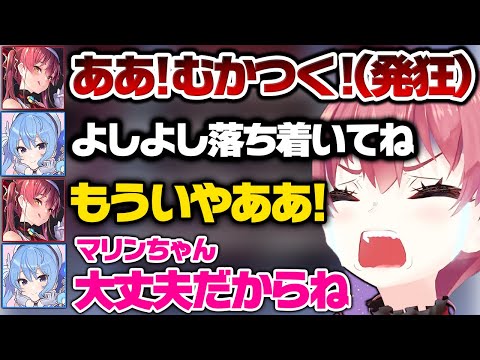 あまりの多い作業量に発狂してブチギレるマリンを聖母のようにあやすすいちゃんｗ【ホロライブ 切り抜き/宝鐘マリン/星街すいせい】