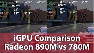 Radeon 890M (RDNA 3.5) vs Radeon 780M (RDNA 3) iGPU Comparison