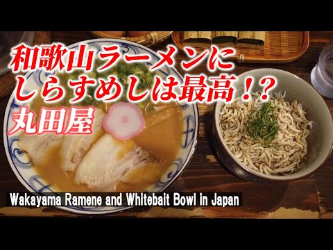 【和歌山ラーメン】絶対食べた方がいい最高の組み合わせ！「中華そば 丸田屋 ぶらくり丁店」【 Wakayama Ramen and Whitebait in Japan】