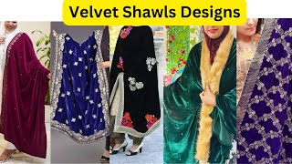 velvet shawl designs 2022 |New velvet shawl designs | velvet shawls velvet shawl design #velvetshawl