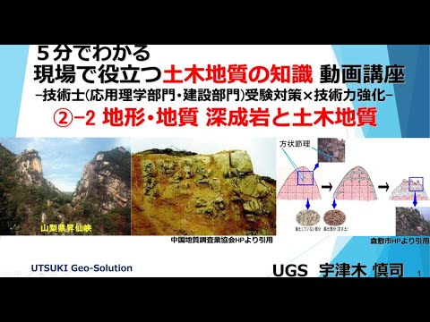 現場で役立つ土木地質の知識⑤　地形･地質 深成岩(花崗岩)と土木地質