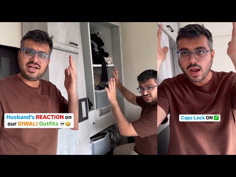 Husband’s REACTION on Diwali Outfits 🥻👔 Vishakha Divesh