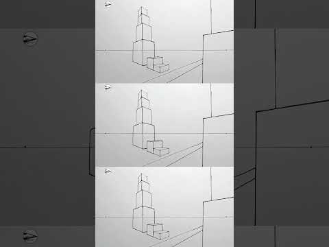 Draw a City in Perspective  #circlelineartschool #drawing #perspectivedrawing #art #perspective