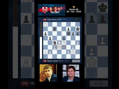 Highlight Magnus Carlsen Vs Alexey Sarana Titled Cup 2024 🏆. #chess #catur #shorts #caturdunia