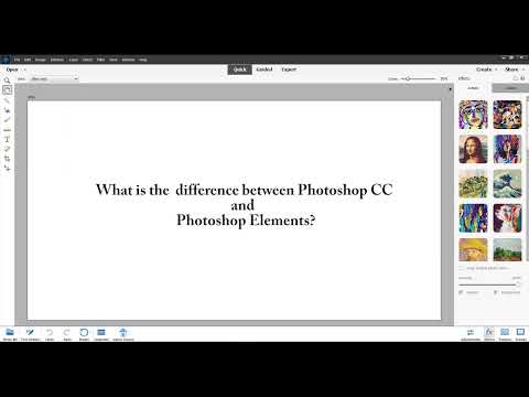 What is the difference between Photoshop CC and Photoshop Elements?