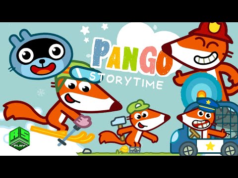 Funny Fox the Skier, Handyman, Policeman & Fireman! Pango Storytime!