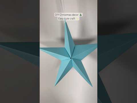 DIY Christmas decor 🎄Easy cute craft ✨ paper star #diycrafts #papercraft #christmasdiydecor