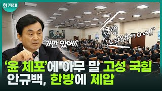 “가만 있어요!” ‘윤석열 체포’에 아무 말 고성 국민의힘... 안규백, 한방에 제압