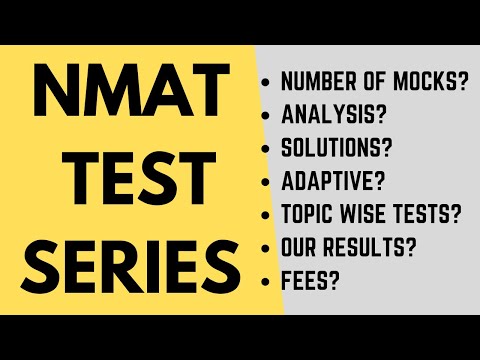 Best test series for NMAT exam: Adaptive Full length mocks, New Pattern, detailed analysis, results