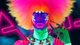 #NeonMe #3 - Blacklight, UV Reactive makeup exploration - Extreme drag transformation