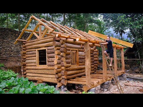 I Spent 60 Days Alone Building a LOG CABIN in the Forest | Cabin Building (Ep-10)