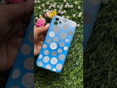 Easy and beautiful mobile cover painting #craft #reuseoldmobilecover #shorts