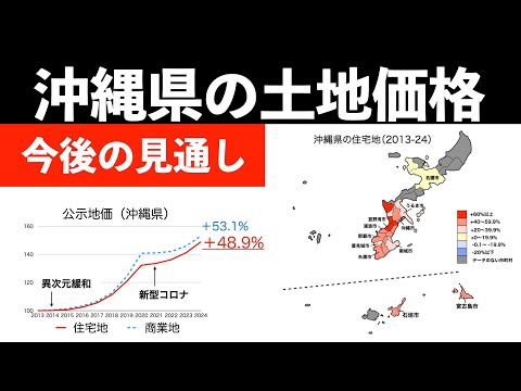 沖縄県の土地価格の動きと、今後の見通し