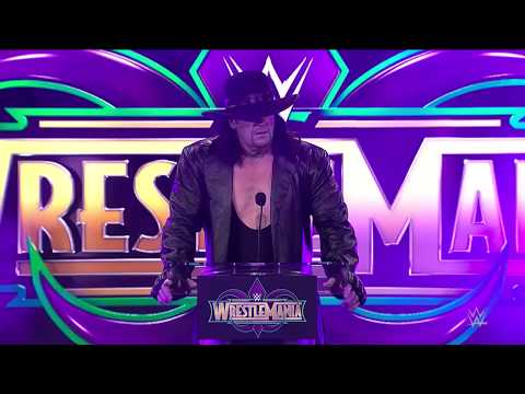 The Undertaker makes a interruption at the WrestleMania 34 press conference