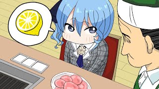 【手描き】すいちゃんは焼肉のタンにレモンをかけたい【星街すいせい/ホロライブ/切り抜き】【切り抜き漫画】