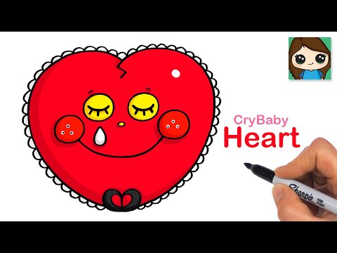 How to Draw a Valentine Heart ❤️ Crybaby Pop Mart