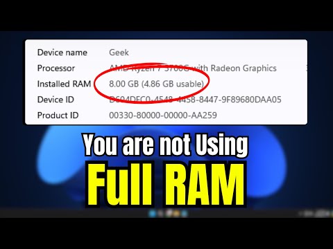 FIX "All RAM Not Fully Usable" in Windows 10/11 - 3 Best FIX