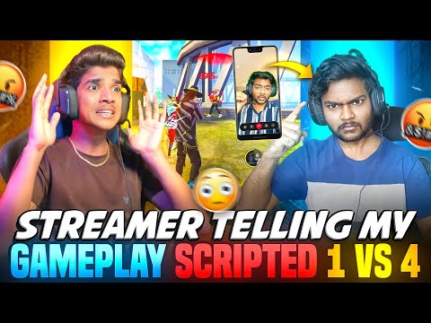 TELUGU STREAMER🤬| TELLING MY 😭GAMEPLAY SCRIPTED | 1 VS 4🔥| FREE FIRE IN TELUGU #dfg #freefire