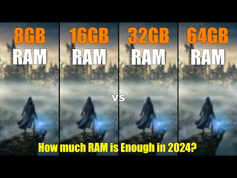 8GB vs 16GB vs 32GB vs 64GB RAM - Test in 7 Games - How much RAM is Enough in 2024?