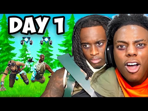 iShowSpeed & Kai Cenat Play Fortnite Until They WIN.. DAY 1