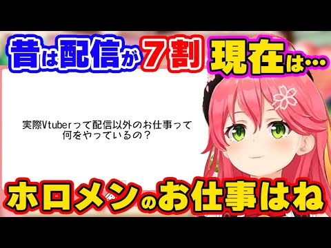 ホロメンが裏でしている仕事の詳細を教えてくれるみこち【さくらみこ/ホロライブ/切り抜き/hololive】