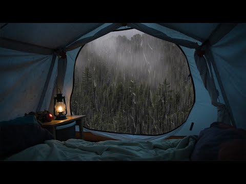 Midnight Rain Sounds Inside a Tent - Sit back and relax after a long day, 100% stress relief