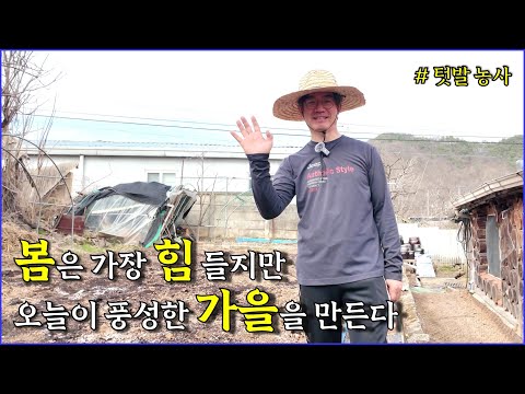 텃밭 농사 시작! 밭갈이와 퇴비를 준비합니다 / countryside, garden farming, rustic