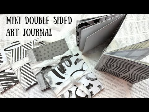 Mini Double Sided Art Journal - Tutorial - Prep for Art Journal August