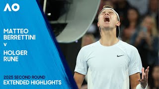 Matteo Berrettini v Holger Rune Extended Highlights | Australian Open 2025 Second Round