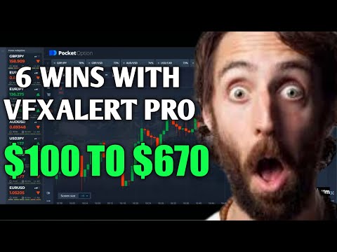 6 Wins With VfxAlert PRO - $100 up to $670 in Pocket Option - Pocket Option Strategy