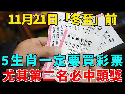 准得可怕！這5個生肖冬至前一定要買彩票，尤其第二名，躲不過中頭獎！一旦錯過，再等20年！【般若之音】#生肖 #運勢 #風水 #財運