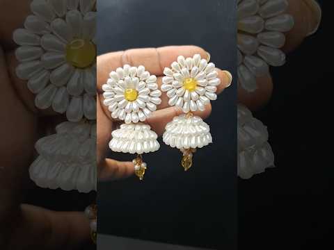 Diy earrings jhumki 🌼🌼 #shorts #earrings #diyearrings #jhumka #earringmaking #handmade #creative #yt