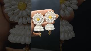 Diy earrings jhumki 🌼🌼 #shorts #earrings #diyearrings #jhumka #earringmaking #handmade #creative #yt