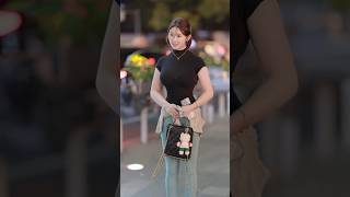 beautiful girl street fashion outfits style #tiktok #chinesefashion #mejoresstreetfashion #shorts