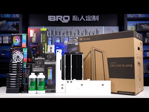 「BRO」4K PC Build Thermaltake C750TG With Swafan.The First Split Water Cooling #pcbuild